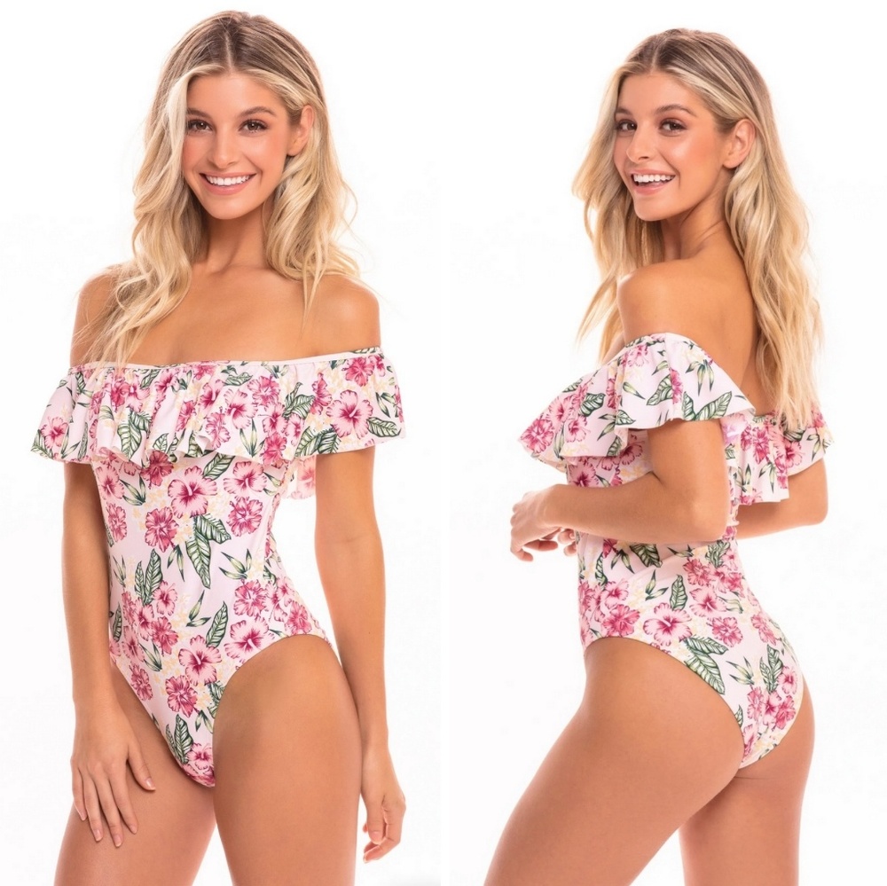 *SALE* NWT Cabana del Sol Off Shoulder Swimsuit - Picture 8 of 8